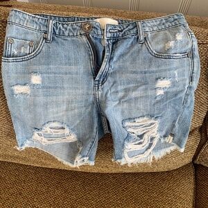 ONETEASPOON perfectly holed jean shorts
